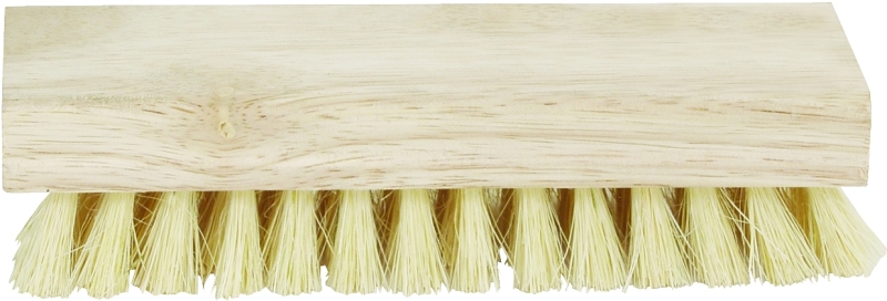 DQB 11603 Scrub Brush, 8 in Brush, 1-1/8 in L Trim, Tampico Trim, Hardwood Handle, 8 in OAL