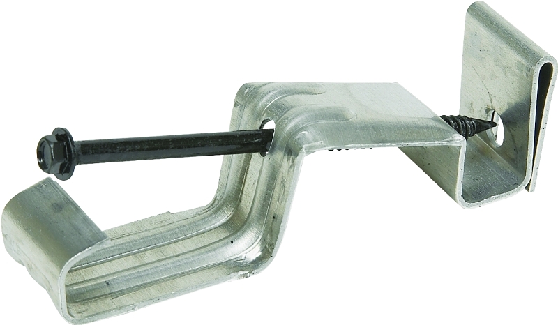Amerimax 210121 Hidden Hanger, Aluminum, Gray, Mill, Hex Head Screw Mounting