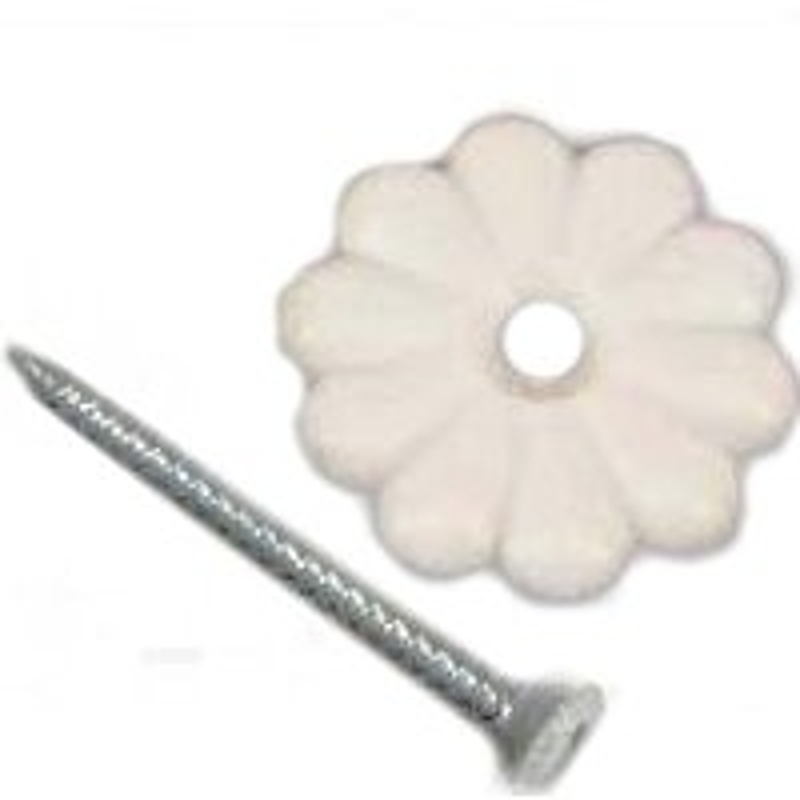 US Hardware D-138C Rosette Button, 1-1/8 in, Plastic