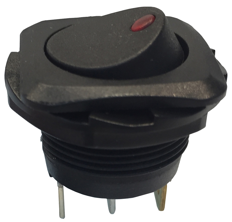 Gardner Bender GSW Series GSW-50 Rocker Switch, 10, 16 A, 125/250 V, SPST, Lug, Spade Terminal, 0.79 in Panel Cutout