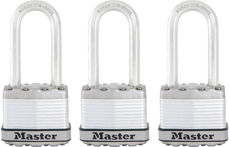 Master Lock Magnum Series M1XTRILH Padlock, Keyed Alike Key, Octagonal Shackle, 5/16 in Dia Shackle, 2 in H Shackle
