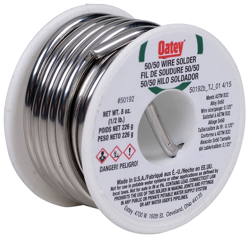 Oatey 50192 Leaded Solder 1 2 lb Solid Silver 361 to 421 deg F Melting Point VORG6784490 50192