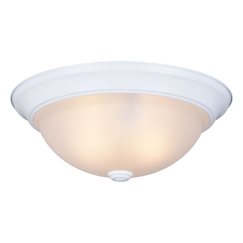 Boston Harbor OG24001WH Flush Mount Ceiling Fixture, 120 V, 60 W, 2-Lamps, A19 or CFL Lamp, White Fixture