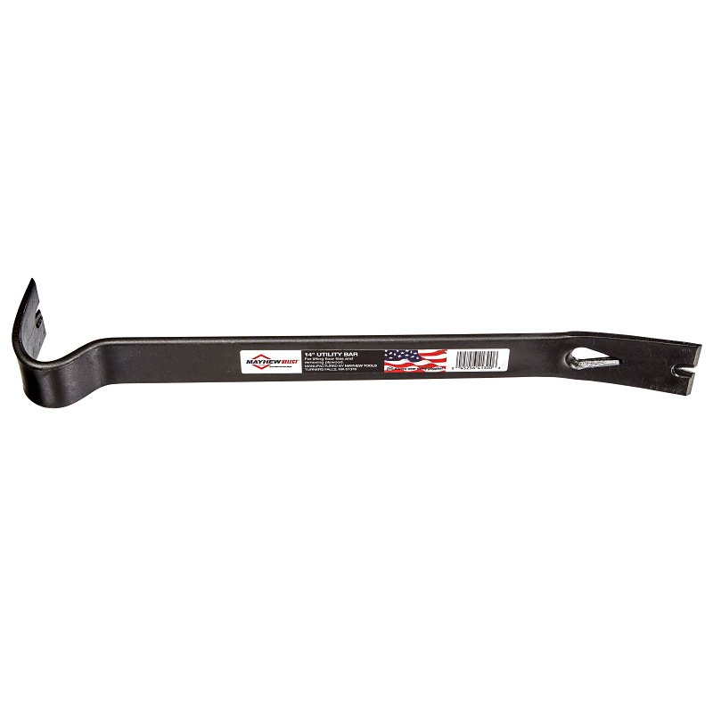 Mayhew 41300 Double Utility Bar Nail Puller, 14 in L, Flat Tip, Steel, Black, 8 in W