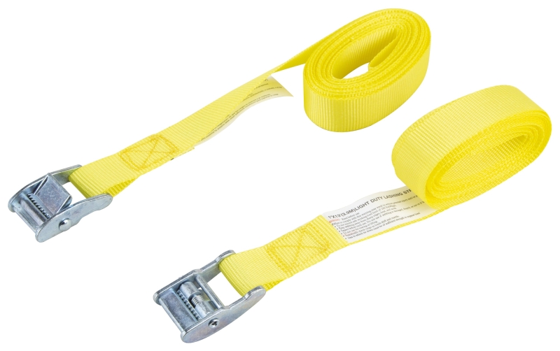ProSource FH64055-1 Lashing Strap, Light-Duty, Polyester, Yellow, Zinc-Plated
