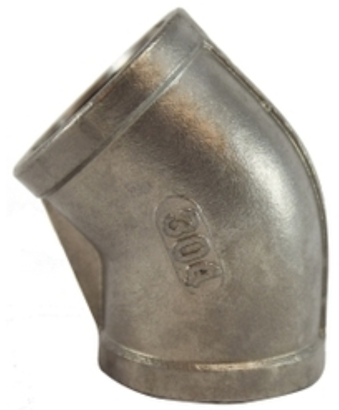 Midland Industries 62183 Pipe Elbow, 1/2 in, 45 deg Angle, Stainless Steel, 300 psi Pressure