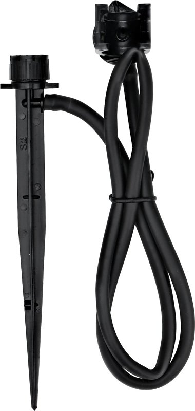 Raindrip A156CPUB Full-Circle Pattern Flow Bubbler Assembly, Adjustable, ABS/Polyethylene, Black