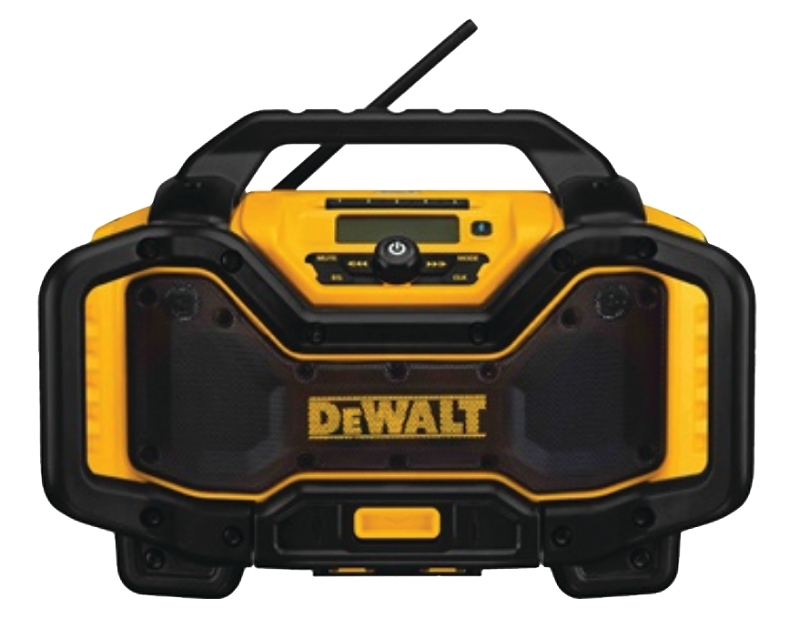 DEWALT 12V/20V MAX DCR025 Jobsite Radio Charger with Bluetooth, Tool Only, 20/60 V, 6 Ah, 15-Channel