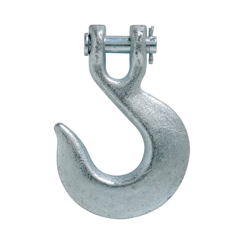 Baron 331-1/4 Clevis Slip Hook, 1/4 in, 2600 lb Working Load, 43 Grade, Carbon Steel, Electro-Galvanized