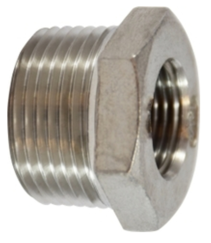 Midland Industries 62524BAG Hex Bushing, 1-1/2 x 1-1/4 in, Female x Male, Stainless Steel, 300 psi Pressure