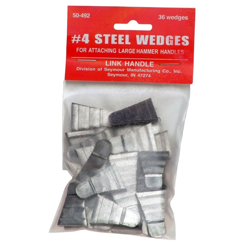 Link Handles 64146 Large Hammer Handle Wedge, 1-1/16 in L, 3/4 in W Butt, 1-1/16 in H Butt, Steel