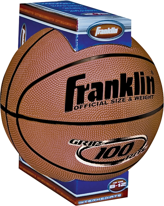 Franklin GRIP-RITE Series 7107 Basketball, Rubber, Black/Tan