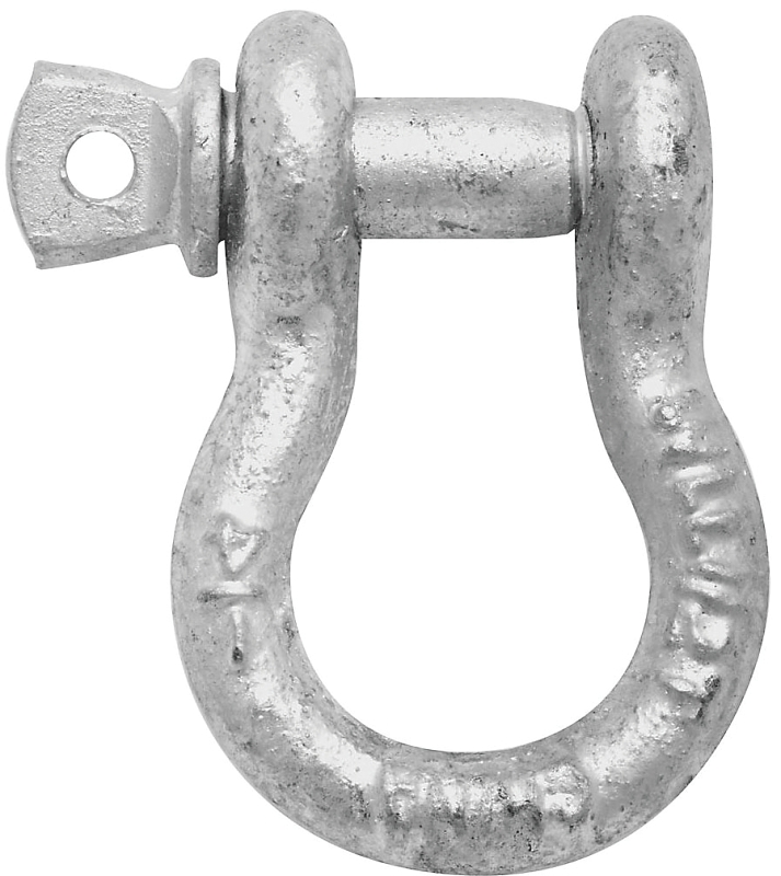 National Hardware 3250BC Series N223-669 Anchor Shackle, 1/4 in Trade, 1000 lb Working Load, 1/4 in Dia Wire, Steel