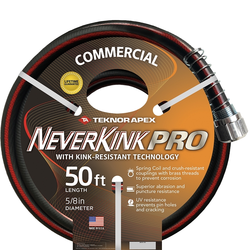 Apex Neverkink PRO 8845-50/8844-050 Garden Hose, 5/8 in, 50 ft L, Female