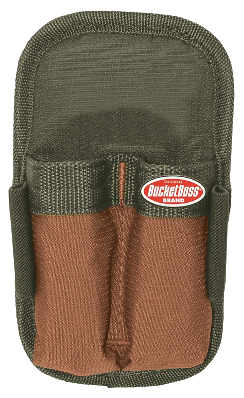 Bucket Boss 54180 Double-Barrel Sheath, 2-Pocket, 600D Polyester, Brown/Green, 4 in W, 7 in H, 1-1/2 in D