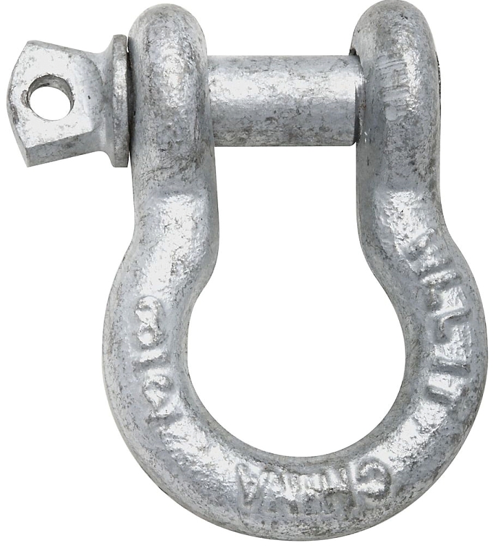 National Hardware 3250BC Series N223-685 Anchor Shackle, 3/8 in Trade, 2000 lb Working Load, 13/32 in Dia Wire, Steel