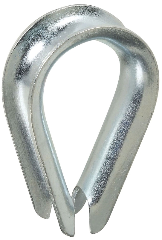 National Hardware 3232BC Series N176-842 Rope Thimble, 1/2 in Dia Cable, Steel, Zinc-Plated