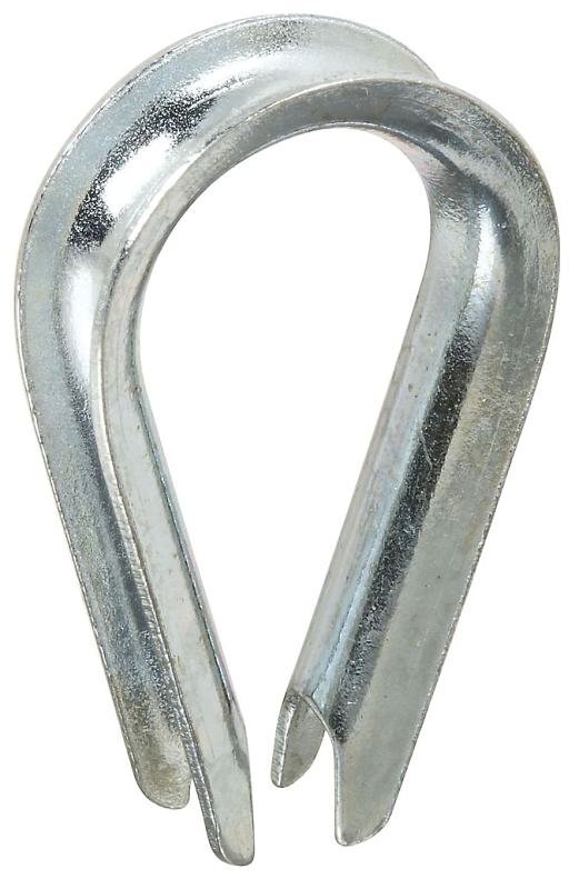National Hardware 3232BC Series N176-818 Rope Thimble, 1/4 in Dia Cable, Steel, Zinc-Plated