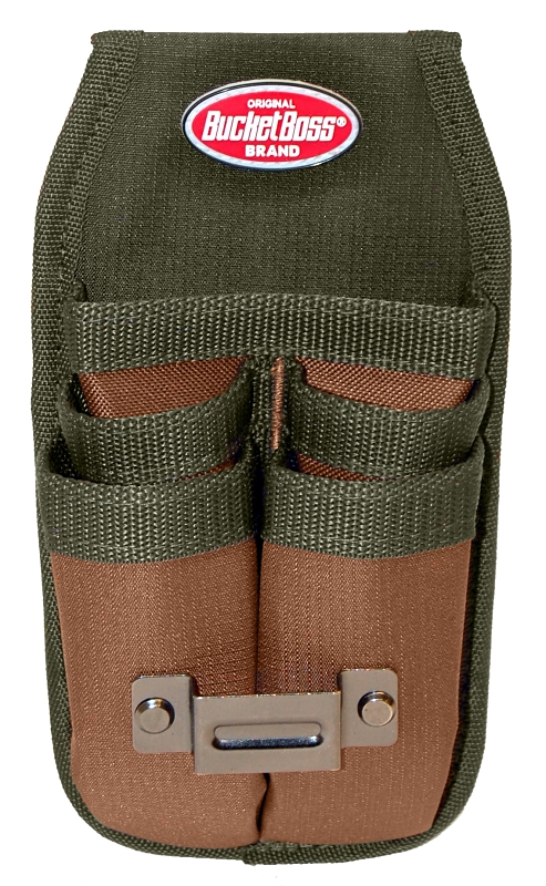 Bucket Boss 54184 Four-Barrel Sheath, 5-Pocket, 600D Polyester, Brown/Green, 4-1/2 in W, 9 in H, 2 in D