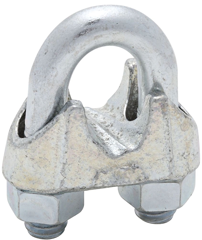 National Hardware 3230BC Series N248-328 Wire Cable Clamp, 1/2 in Dia Cable, 15/16 in L, Iron/Steel, Zinc-Plated
