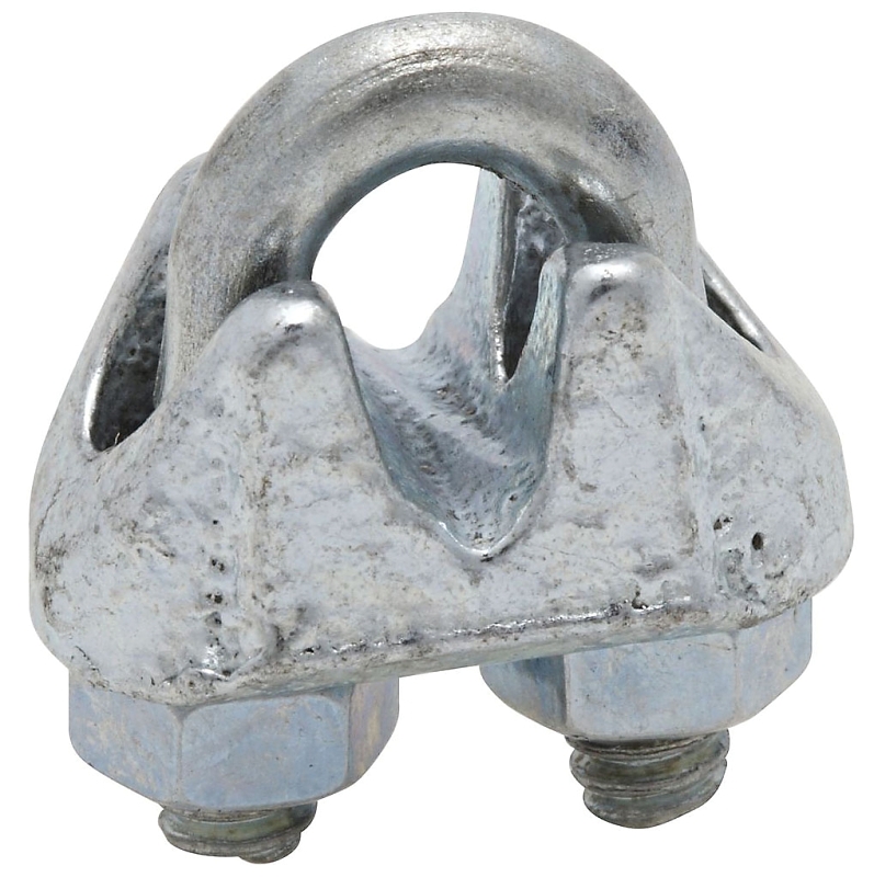 National Hardware 3230BC Series N248-278 Wire Cable Clamp, 1/8 in Dia Cable, 17/32 in L, Iron/Steel, Zinc-Plated