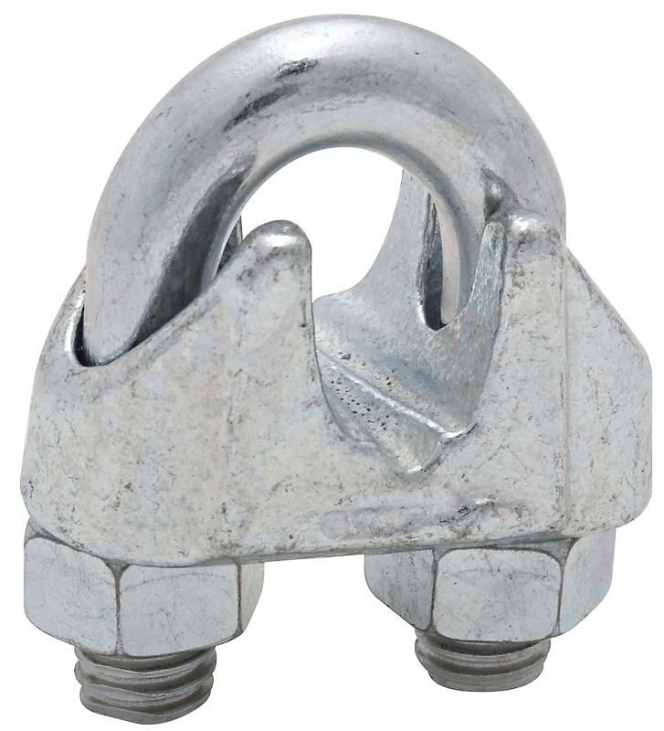 National Hardware 3230BC Series N248-310 Wire Cable Clamp, 3/8 in Dia Cable, 13/16 in L, Iron/Steel, Zinc-Plated