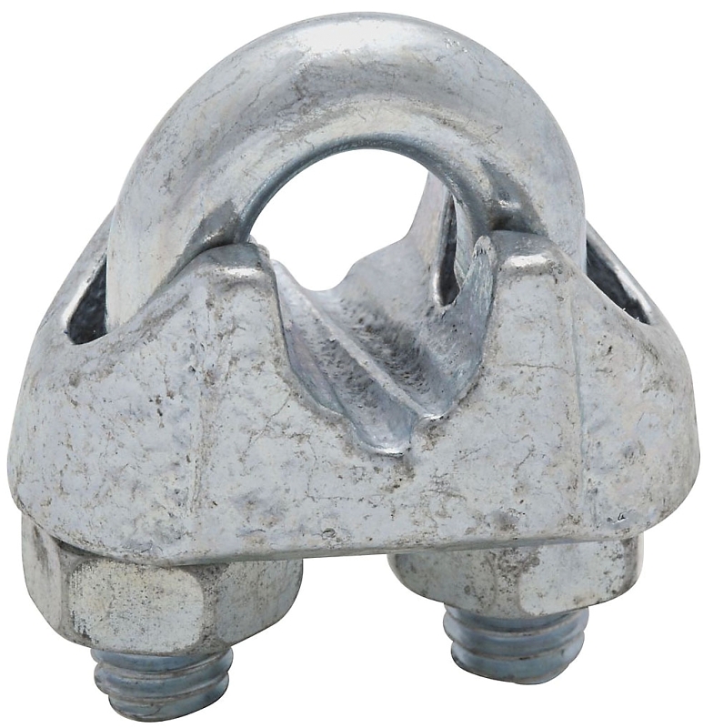 National Hardware 3230BC Series N248-302 Wire Cable Clamp, 5/16 in Dia Cable, 11/16 in L, Iron/Steel, Zinc-Plated