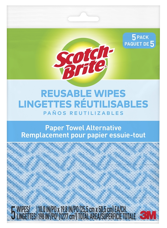 Scotch-Brite 9053-12-SM Reusable Wipe, 11-1/2 in L, 19-1/2 in W