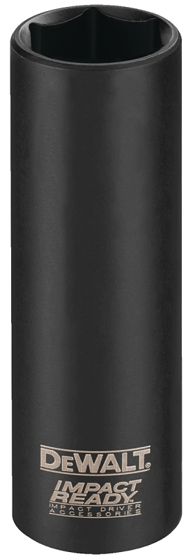 DEWALT IMPACT READY DW22912 Impact Socket, 13/16 in Socket, 1/2 in Drive, Square Drive, 6-Point, Steel, Black Phosphate