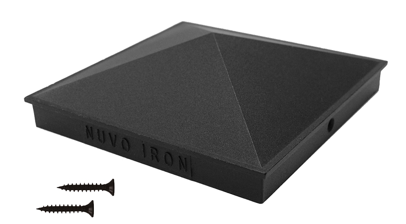 Nuvo Iron PCP14 Post Cap, 6 in L, 6 in W, Aluminum, Black, Powder-Coated