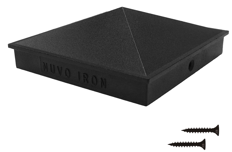 Nuvo Iron PCP02 Pyramid Post Cap, 4 x 4 in Post/Joist, Aluminum, Powder-Coated/Satin