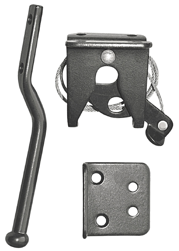 Nuvo Iron LCWSLBLK Spring-Loaded Latch and Catch, 6-1/2 in L, 3-1/2 in W, Steel, Black, Powder-Coated