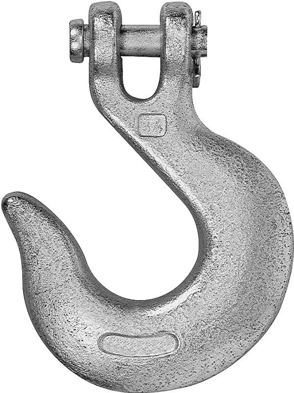 Campbell T9401424 Clevis Slip Hook, 1/4 in, 2600 lb Working Load, 43 Grade, Steel, Zinc-Plated