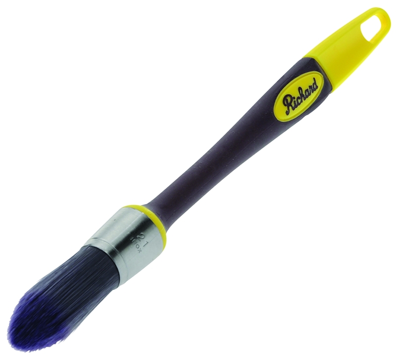 Hyde 13421 Trim Brush, Polyester Bristle, Soft-Grip Handle, 7/18 in W