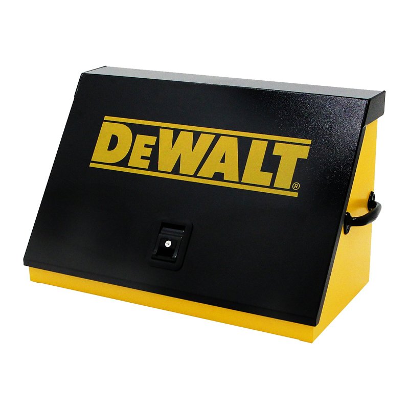 Quality Craft DXTB30BY Triangle Tool Box, Steel, Black/Yellow, 18-1/4 in H x 30-3/4 in W x 15-1/4 in D Outside