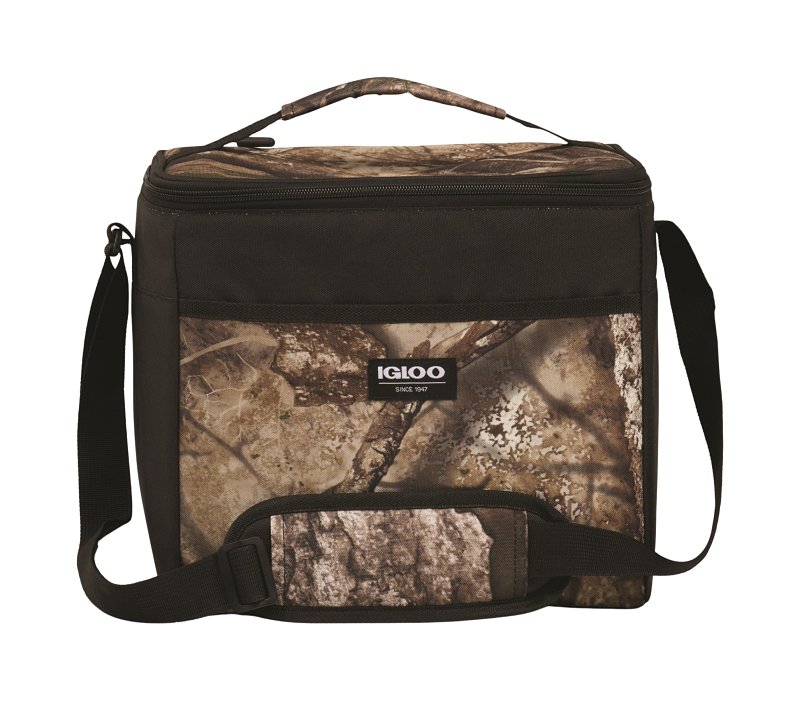 Igloo Realtree Series 64351 Cooler Bag, 9.64 in L, 9.64 in W, 12 oz, 18 Cans Capacity, Fabric, Camouflage
