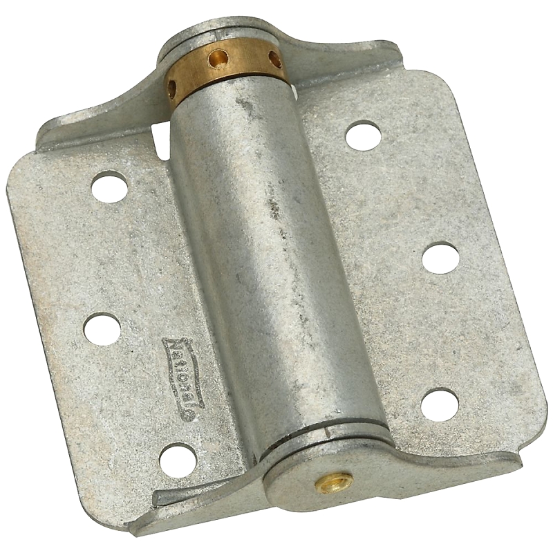 National Hardware N115-105 Spring Hinge, 0.08 in Thick Frame Leaf, Steel, Galvanized, Full Surface Mounting, 25 lb