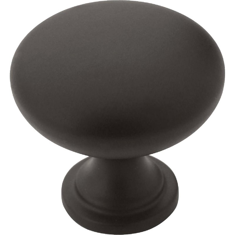 Amerock Edona Series TEN53005FB Cabinet Knob, 1-1/8 in Projection, Zinc, Matte Black