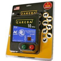 Zareba EAC10M-Z Electric Fence Charger, 0.5 J Output Energy, 115 V, 10, 5, 2.5, 1 mile Fence Distance