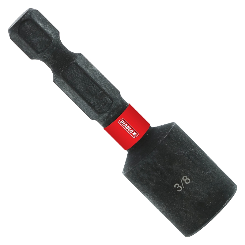 Diablo DNTSS38 Magnetic Nut Setter, 3/8 in Drive, 1-7/8 in L, 1/4 in L Shank, Hex Shank