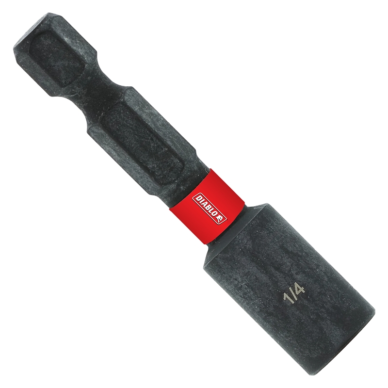 Diablo DNTSS14 Magnetic Nut Setter, 1/4 in Drive, 1-7/8 in L, 1/4 in L Shank, Hex Shank