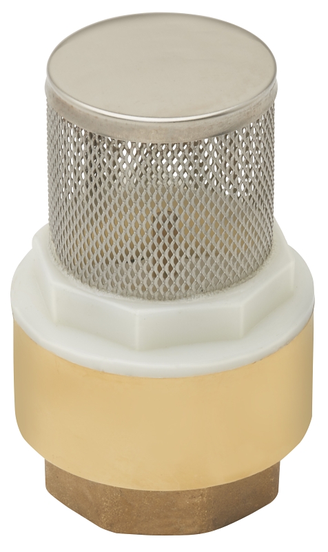 B & K ProLine Series 101-326NL Foot Valve with Strainer, 1-1/4 in Connection, FIP, 100 psi Pressure, Brass Body
