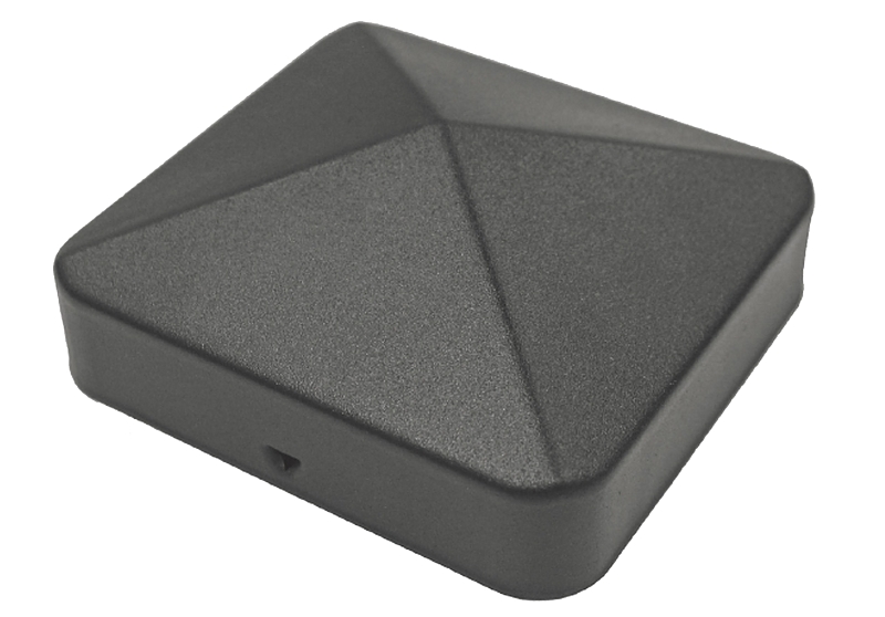 Nuvo Iron Eazy-Cap US-PCP12BLK Post Cap, 6 in L, 6 in W, Steel, Black, Powder-Coated
