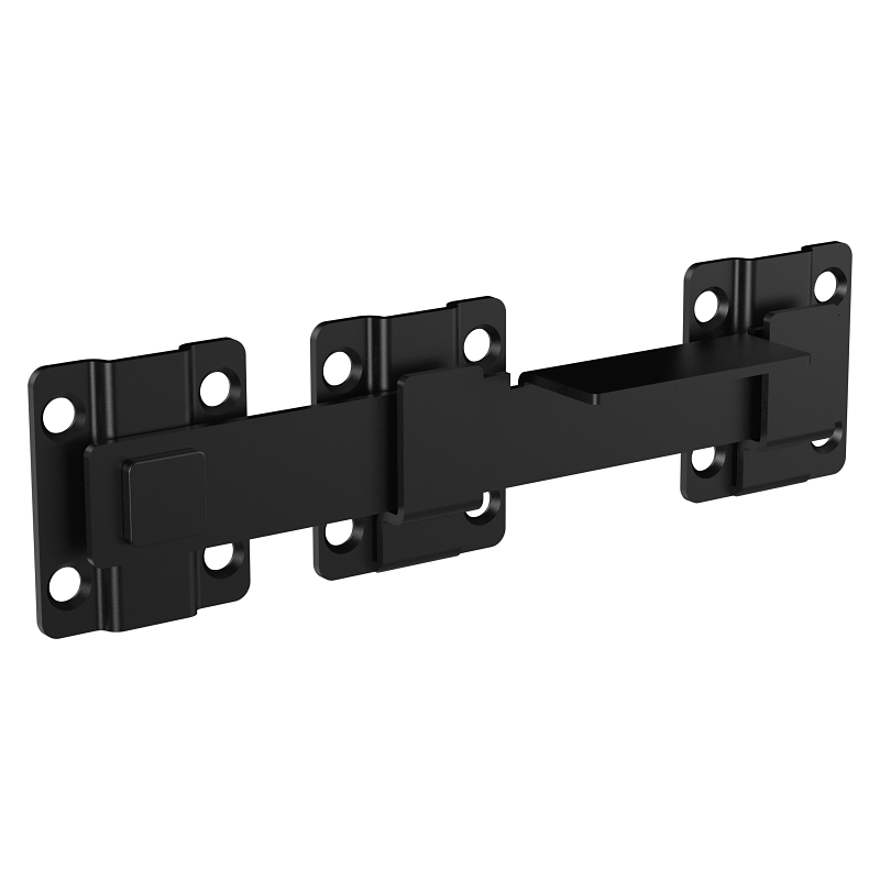 National Hardware N166-023 Modern Drop Bar Latch, 8-3/32 in L, 1-11/32 in W, 1-13/32 in Bolt Head, Steel, Black