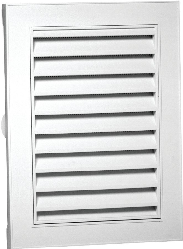 Duraflo 626075-00 Gable Vent, 15 in L, 21 in W, Rectangular, Polypropylene, White
