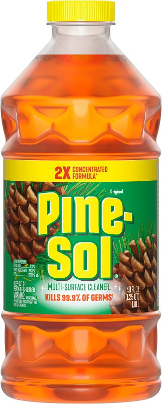 Pine-Sol 10041294601648 Multi-Surface Cleaner and Disinfectant, 40 oz Bottle, Liquid, Original Pine