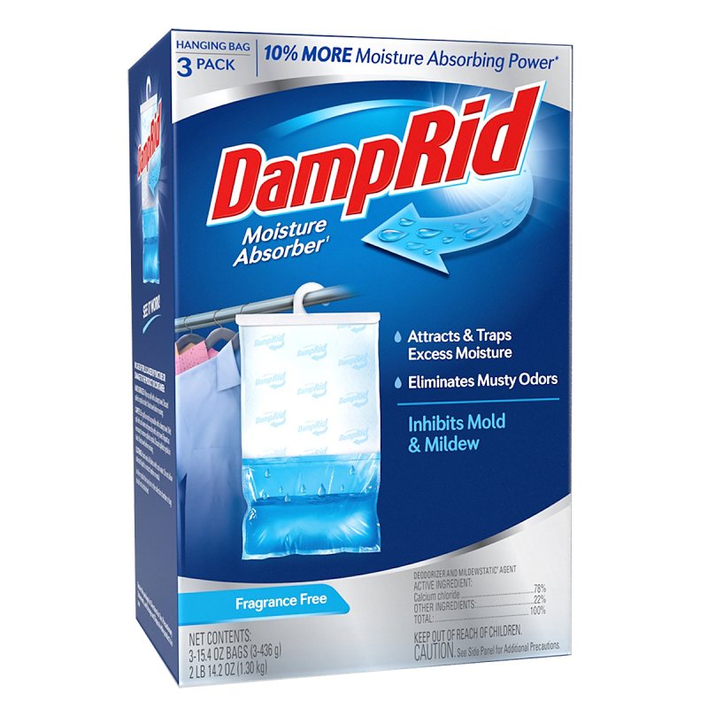 DampRid FG83FSSB Hanging Moisture Absorber, 15.4 oz Bo, Solid, Fresh