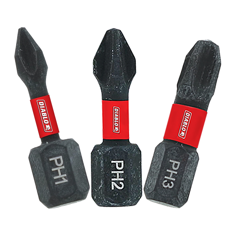 Diablo DPHV1-S3 Assorted Insert Drive Bit Set, 3-Piece, Black Oxide