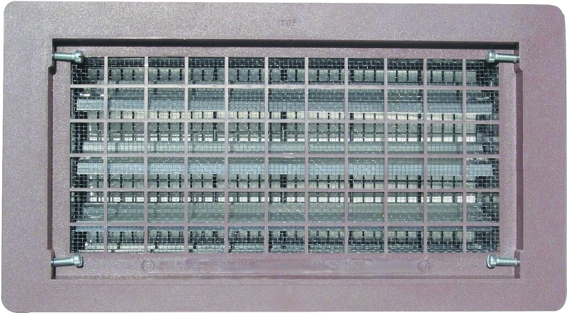 Witten Vent 306 Series B-E BROWN MB Foundation Vent, 16 in W, 8 in H, 68 sq-in Net Free Ventilating Area, Mesh Grill