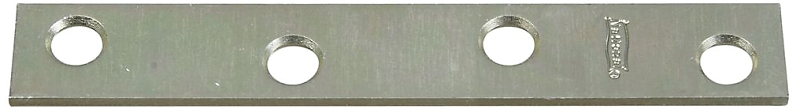 National Hardware N272-732 Mending Brace, 4 in L, 5/8 in W, Steel, Zinc-Plated, Screw Mounting, Pack of 20